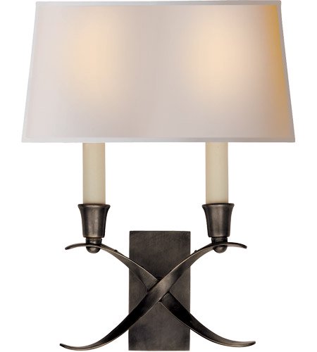 【Visual Comfort】アメリカ・ウォールライト「E. F. Chapman Cross Bouillotte」2灯(W254×D114×H317mm)