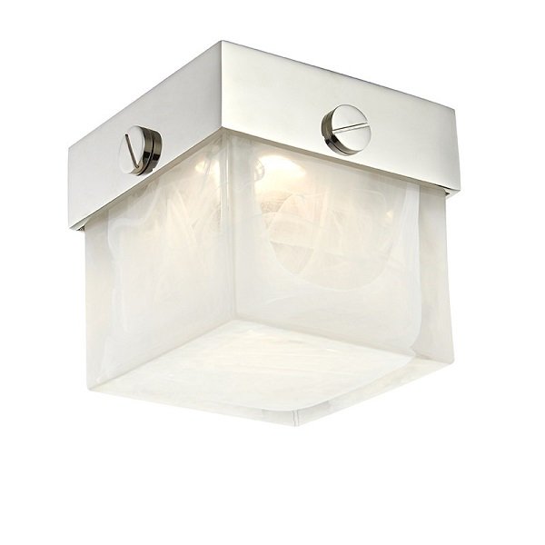 【HUDSON VALLEY】アメリカ・デザイン照明 ガラスシェードシーリングライト「PETTY」1灯・クローム（W127.0×H114.3mm）