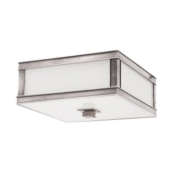 【HUDSON VALLEY】アメリカ・ヴィンテージモダン オパールガラスシーリングライト「PRESTON」2灯（W330.2×H146.0mm）