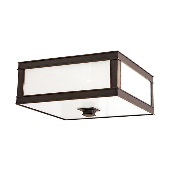 【HUDSON VALLEY】アメリカ・ヴィンテージモダン オパールガラスシーリングライト「PRESTON」2灯（W330.2×H146.0mm）