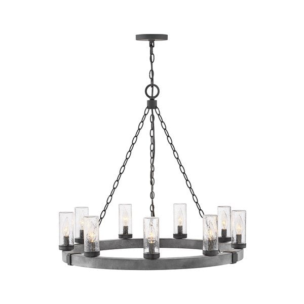 【HINKLEY】LEDアウトドア・ペンダントライト「Open Air Sawyer」9灯（L762×W762×H705mm）