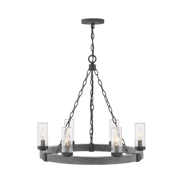 【HINKLEY】LEDアウトドア・ペンダントライト「Open Air Sawyer」6灯（L610×W610×H591mm）