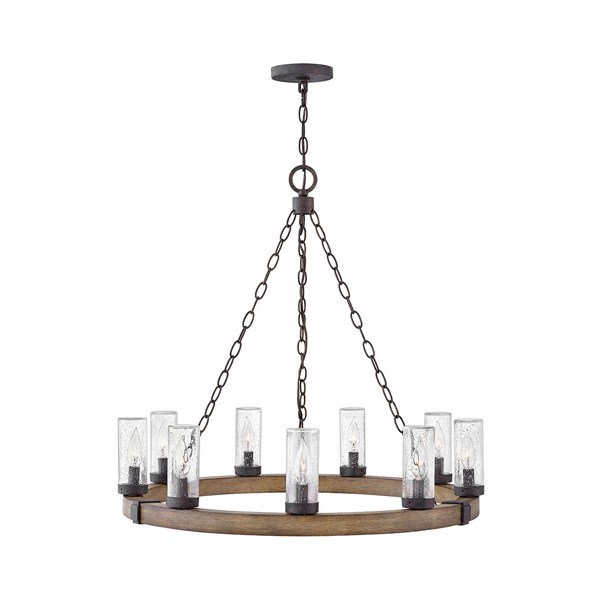 【HINKLEY】アウトドア・ペンダントライト「Open Air Sawyer」9灯（L762×W762×H705mm）