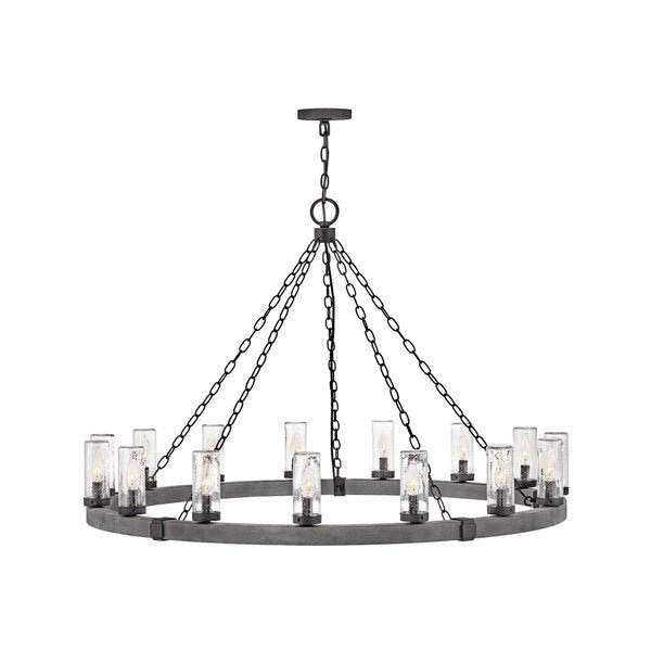 【HINKLEY】アウトドア・ペンダントライト「Open Air Sawyer」15灯（L1168×W1168×H724mm）