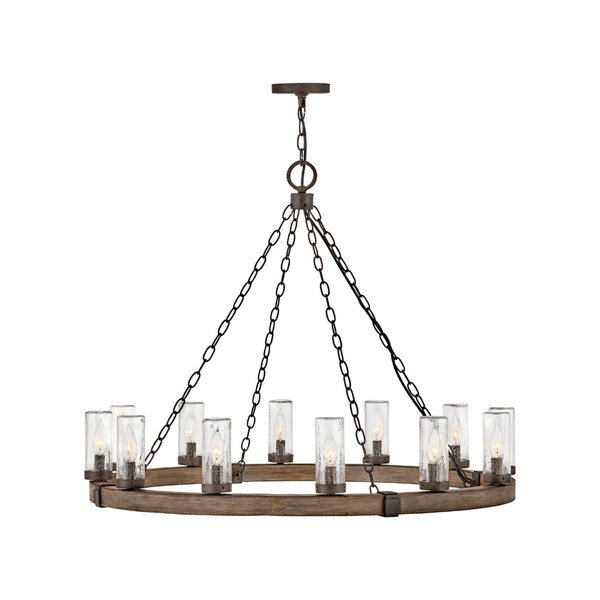 【HINKLEY】アウトドア・ペンダントライト「Open Air Sawyer」12灯（L965×W965×H724mm）