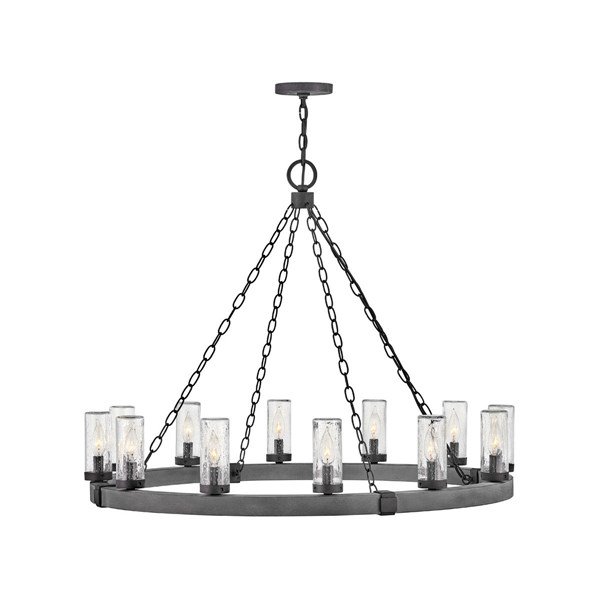 【HINKLEY】アウトドア・ペンダントライト「Open Air Sawyer」12灯（L965×W965×H724mm）