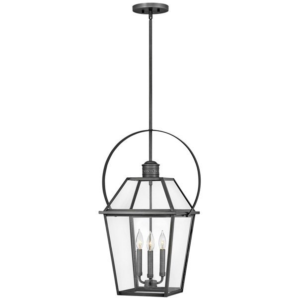 【HINKLEY】アウトドア・ペンダントライト「Heritage Nouvelle」3灯（L330×W330×H673-1511mm）