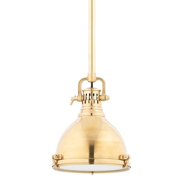 【HUDSON VALLEY】アメリカ・インダストリアル照明 シェードペンダントライト「PELHAM」1灯（W203.2×H222.2-1625.6mm）