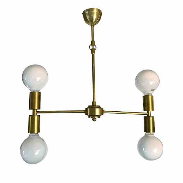 【LAMPS】アンティーク調デザインシャンデリア 4灯／3色(W480×D70×H450mm)※受注生産品