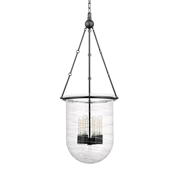 【HUDSON VALLEY】アメリカ・デザイン照明 ベルジャーランタン「WILLET」4灯（W419.1×H984.2mm）