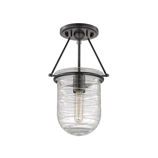 【HUDSON VALLEY】アメリカ・ベルジャーランタン シーリングライト「WILLET」1灯（W228.6×H374.6mm）