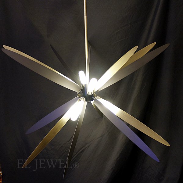 【70％OFF！アウトレット大特価セール】【１台在庫有！】ポストモダン デザイン照明　8灯（Φ800×H600-900mm）