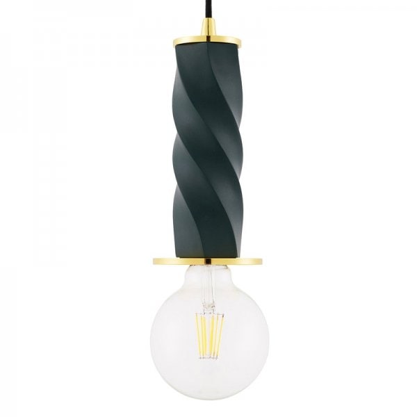 【Tivoli】「Bon pendant, large」デザインペンダントライト照明 ブラック／グリーン／グレー(Φ90×H170mm)