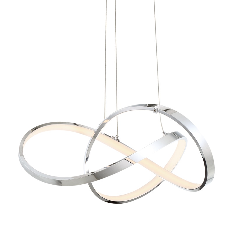 【WAC LIGHTING】アメリカ・LEDペンダントライト「Vornado」クローム（L508×W457×H228-3251mm）
