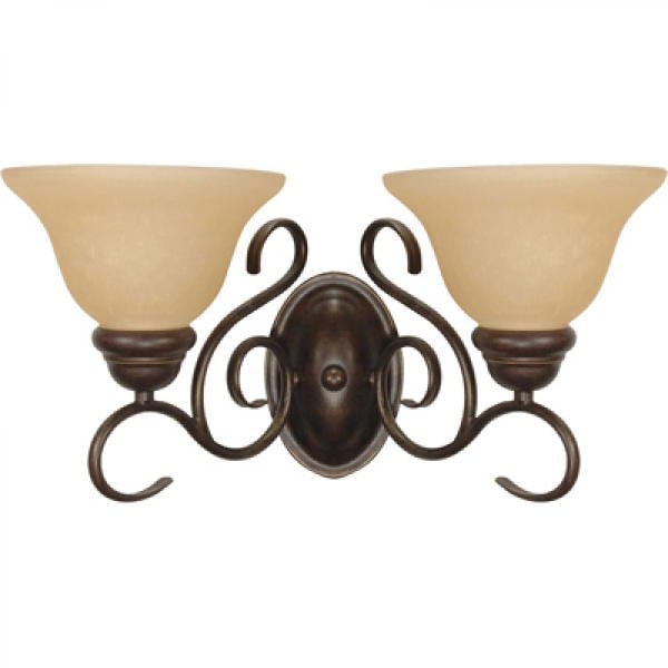 【廃番】【NUVO】アメリカ・ガラスシェードウォールライト「CASTILLO」2灯（W440×D250×H230mm）