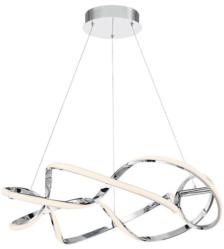 【WAC LIGHTING】ペンダントシーリングライト「Interlace」1灯（L711×W711×H89-3499mm）
