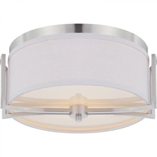 【NUVO】アメリカ・シェードシーリングライト「GEMINI」2灯（W370×H180mm）