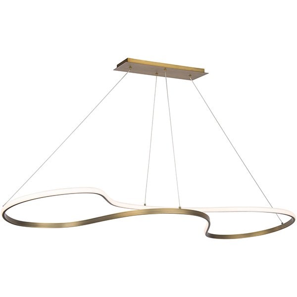 【WAC LIGHTING】フープ照明「Marques」1灯 ゴールド／ブラック（L432×W1245×H152-3480mm）