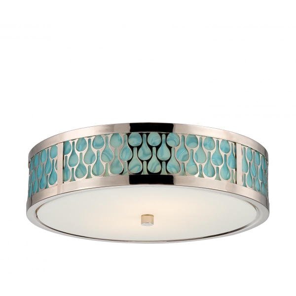 【NUVO】アメリカ・LED デザインシーリングライト「RAINDROP」1灯（W380×H110mm）