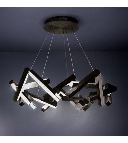 【Modern Forms】アメリカ・デザイン照明「Chaos」LED  ブラック（W860×D860×H250mm）