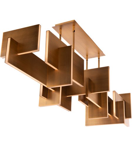 【Modern Forms】アメリカ・デザイン照明「Amari」LED   エイジドブラス（W410×D1470×H340mm）