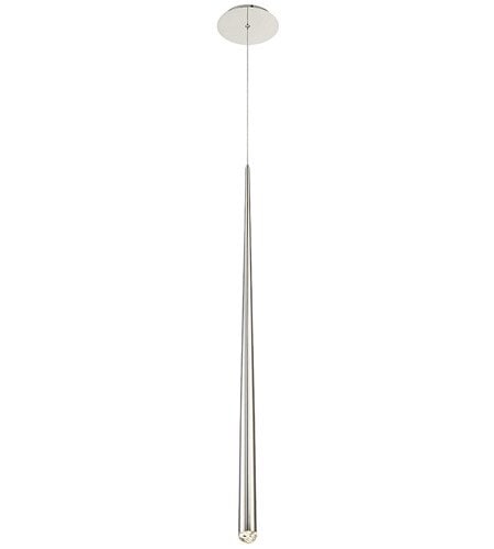 【Modern Forms】アメリカ・デザイン照明 ペンダントライト「Cascade」　LED   ポリッシュニッケル 1灯（Φ38×H939mm）