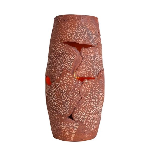 【Mullan】アイルランド・「CARYA」オーガニックセラミックテーブルライト1灯・RED IRON(H270mm)