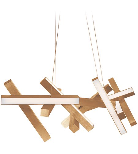 【Modern Forms】アメリカ・デザイン照明「Chaos」LED  エイジドブラス（W540×D1220×H500mm）