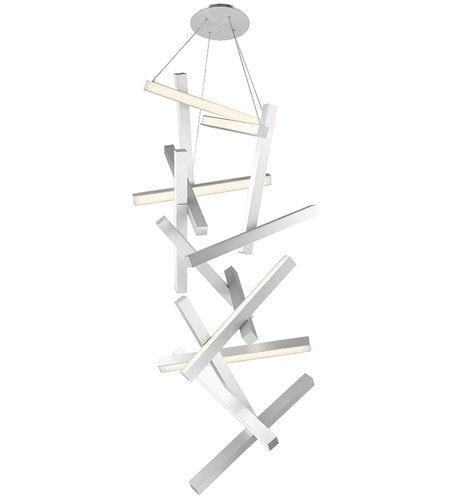 【Modern Forms】アメリカ・デザイン照明「Chaos」LED  つや消しアルミニウム（W710×D790×H1910mm）
