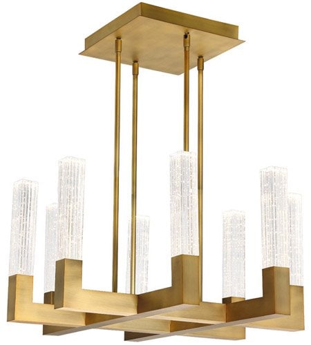 【Modern Forms】アメリカ・デザイン照明「Cinema」LED   エイジドブラス（W660×D660×H150mm）