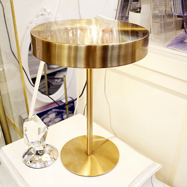 【2台在庫有！】デザイン照明 テーブルライト ゴールド（Φ280×H400mm）