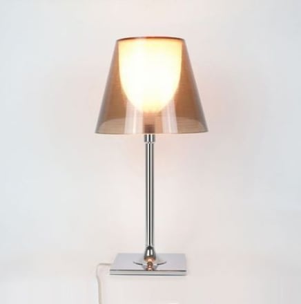 デザイン照明 テーブルライト アンバー／スモーキーグレー／クリア（W235×H450mm）