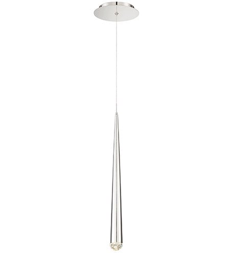 【Modern Forms】アメリカ・デザイン照明 ペンダントライト「Cascade」　LED   ポリッシュニッケル 1灯（Φ38×H482mm）