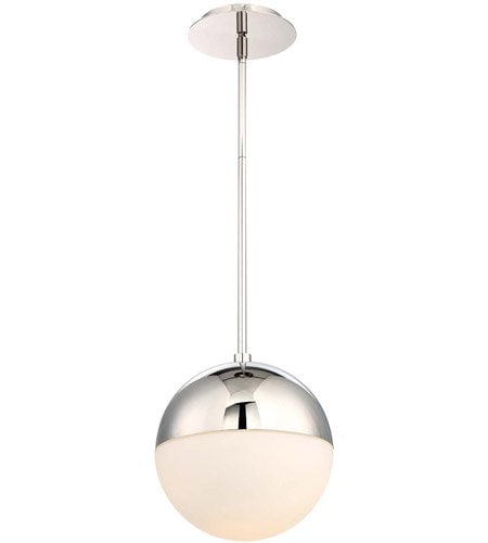 【Modern Forms】アメリカ・デザイン照明 ペンダントライト「Punk」LED   ポリッシュニッケル 1灯（Φ254×H1371mm）