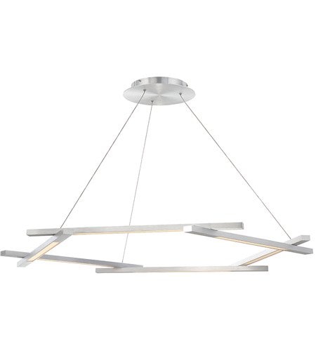 【Modern Forms】アメリカ・デザイン照明 ペンダントライト「Metric」LED   ブラッシュアルミニウム（W1219×D1219×H38mm）