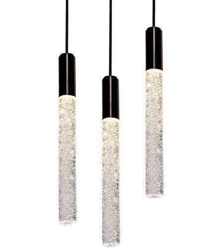 【Modern Forms】アメリカ・デザイン照明 ペンダントライト「Magic」LED ブラック 3灯（Φ304×H299mm）