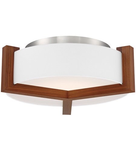 【Modern Forms】アメリカ・デザイン照明シーリングライト「Segment」 LED ダークウォールナット（Φ525×H127mm）