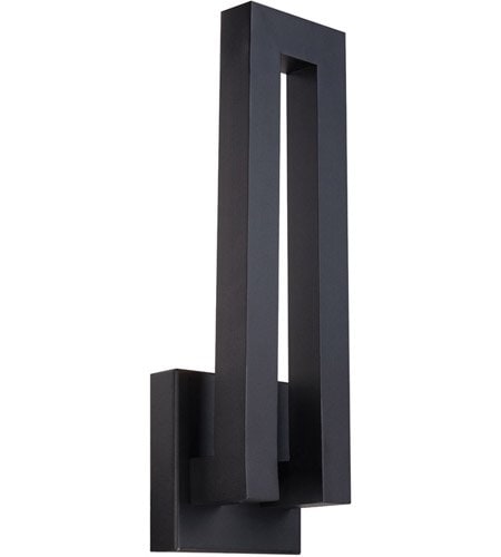 【Modern Forms】アメリカ・ デザイン照明 屋外用 ウォールランプ「Forq」 LED  ブラック（W127×D101×H457mm）