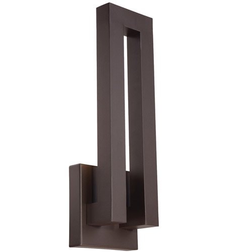 【Modern Forms】アメリカ・ デザイン照明 屋外用 ウォールランプ「Forq」 LED  ブロンズ（W127×D101×H457mm）