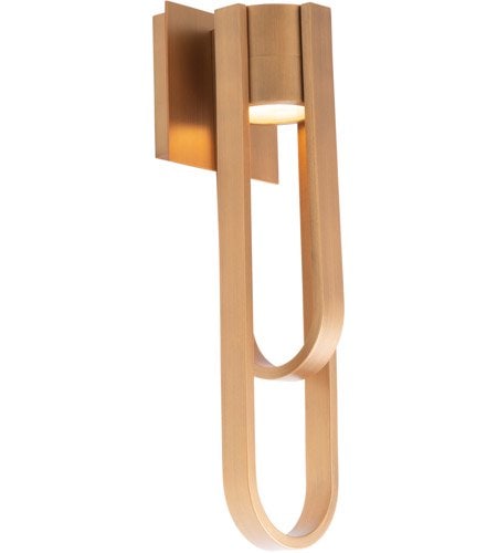 【Modern Forms】アメリカ・ デザイン照明 屋外用 ウォールランプ「Wexler」 LED  エイジドブラス（W127×D123×H419mm）
