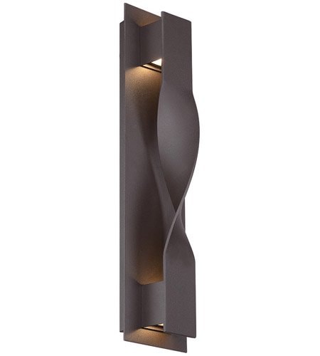 【Modern Forms】アメリカ・ デザイン照明 屋外用 ウォールランプ「Twist」 LED  ブロンズ（W127×D101×H508mm）
