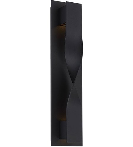 【Modern Forms】アメリカ・ デザイン照明 屋外用 ウォールランプ「Twist」 LED  ブラック（W127×D101×H508mm）