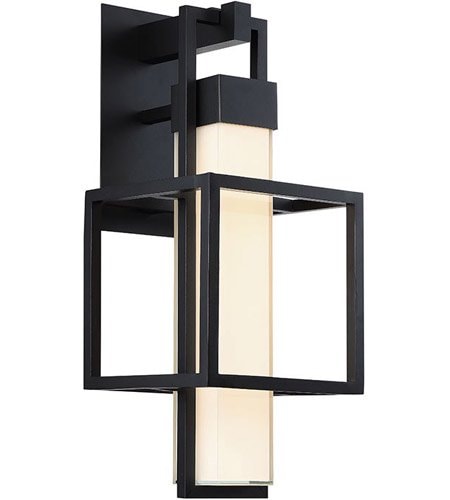 【Modern Forms】アメリカ・ デザイン照明 屋外用 ウォールランプ「Logic」 LED  ブラック（W228×D279×H584mm）