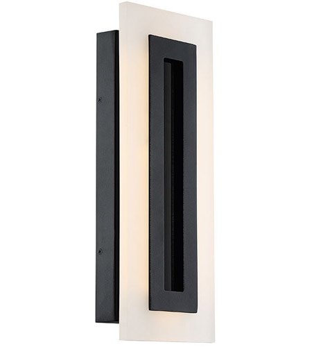 【Modern Forms】アメリカ・ デザイン照明 屋外用 ウォールランプ「Shadow」 LED  ブラック（W165×D82×H431mm）