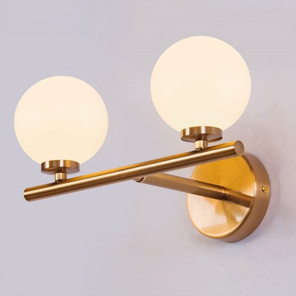 【リーズナブル】ガラスボールシェード ウォールライト2灯（W300mm） ウォールライト・ブラケットライト