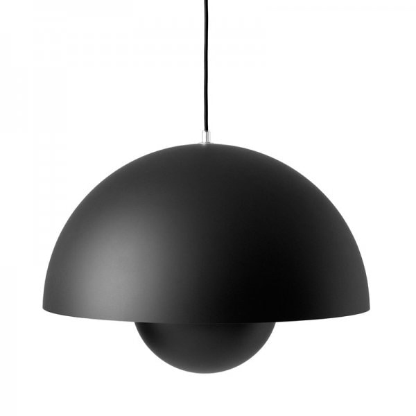 【&Tradition】デンマーク・北欧デザイン照明「Flowerpot VP2 pendant」ペンダントライト マットブラック(Φ500×H360mm)