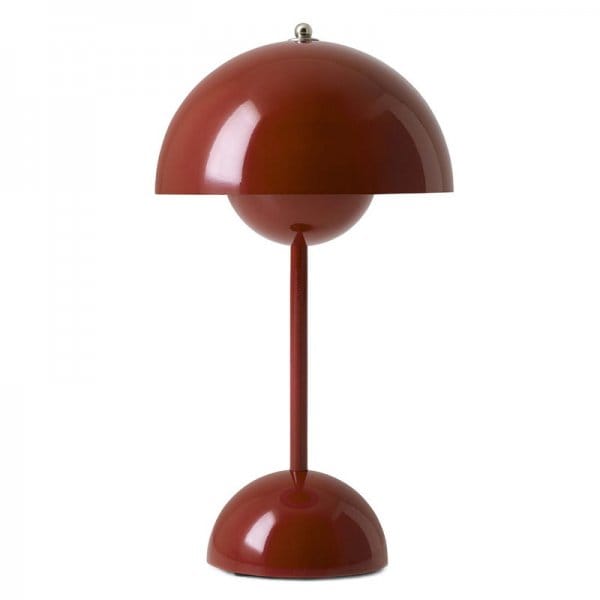 【&Tradition】デンマーク・北欧デザイン照明「Flowerpot VP9 portable table lamp」テーブルランプ レッドブラウン(Φ160×H295mm)