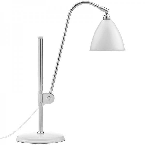 【GUBI】デンマーク・北欧デザイン照明「Bestlite BL1 table lamp」テーブルランプ クローム-ホワイト(Φ210×H510-840mm)