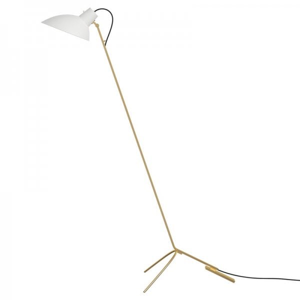 【Astep】「VV Cinquanta floor lamp, brass - white」デザイン照明フロアランプ ブラス-ホワイト(W478×D1035×H1470mm)
