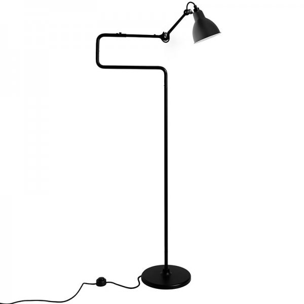 【DCW editions】「Lampe Gras 411 floor lamp, round shade, black」デザイン照明フロアランプ ブラック(Φ140mm)